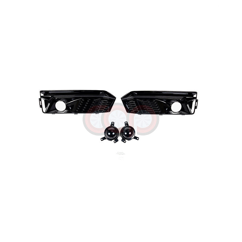 B9 RS4 RS Fog Grilles V1 Black Black Trim | Audi B9 A4 S-Line, S4 | Canadian Auto Performance