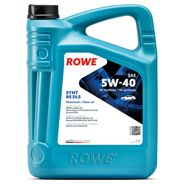 Rowe Hightec SYNT RS DLS SAE 5W-40 5L for VW/Audi (VW 511 00 & API SN)