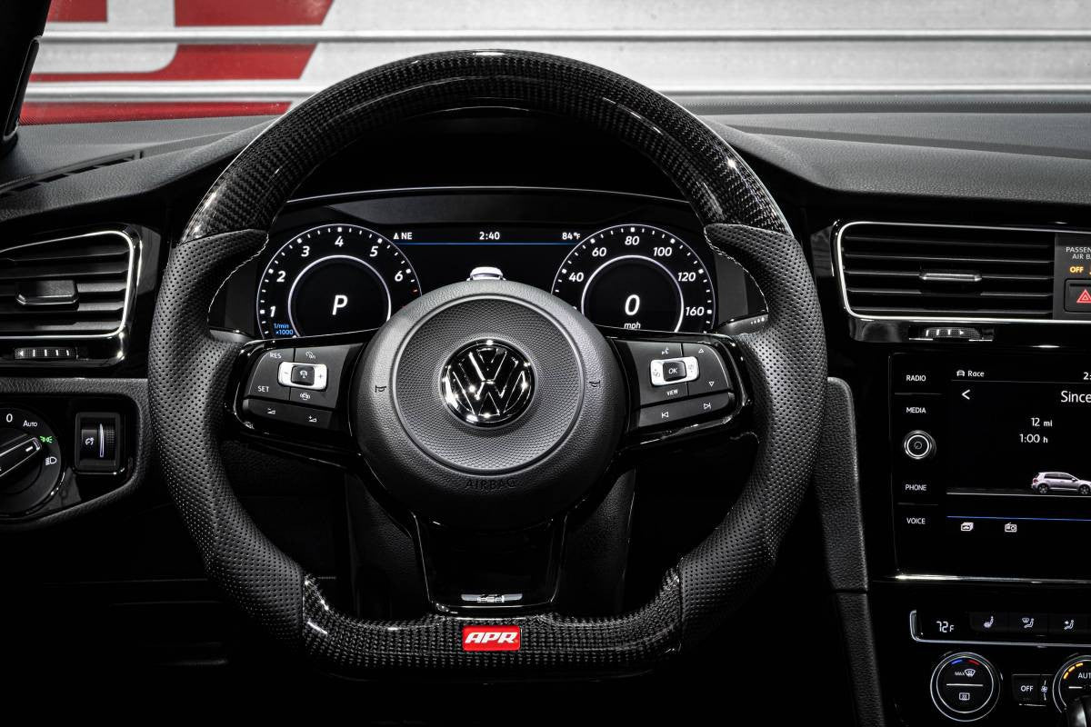 APR Carbon Fiber Steering Wheel w/ Perforated Leather for Mk6/Mk7