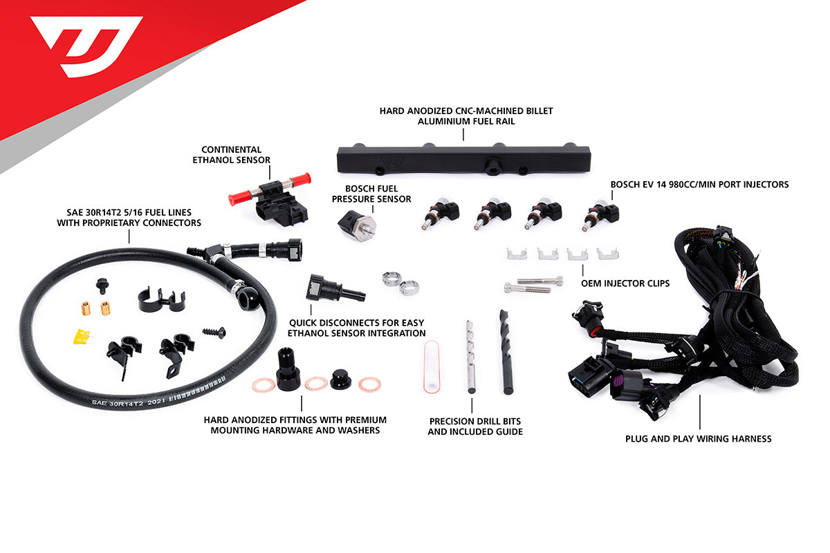 Unitronic MPI Fuel Rail Upgrade Kit for VW Mk7 GTI/GLI & Audi 8V A3/S3 EA888.3