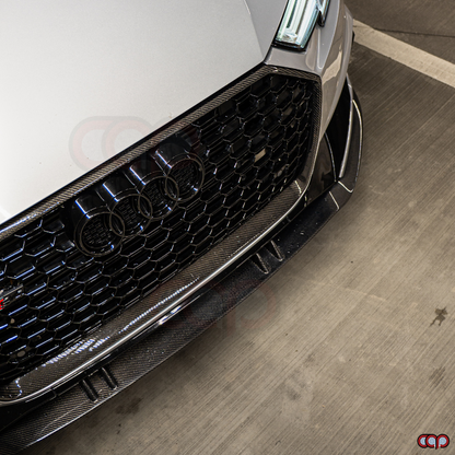 B9 Front Carbon Fiber Front Lip Real Carbon Fiber | Audi B9 A4  Equipped with CAP B9 RS4 Bumper V2, S4  Equipped with CAP B9 RS4 Bumper V2 | Canadian Auto Performance
