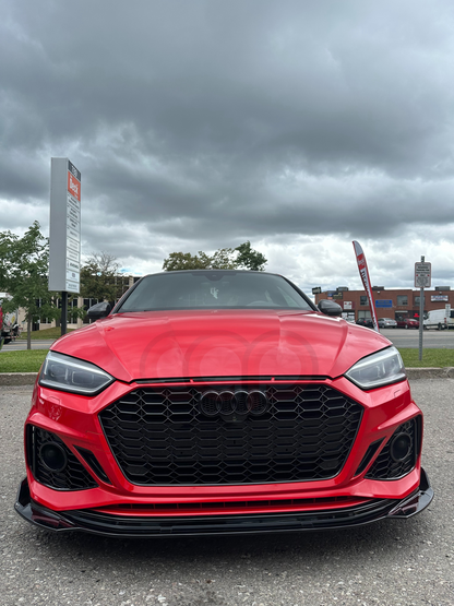 B9 Front Bumper 2023 B9.5 RS5 Bumper V3 B9.5 RS5 Style Grille Black Fame Black Mesh Both Styles Included Non-ACC | Audi B9 A5, S5 | Canadian Auto Performance