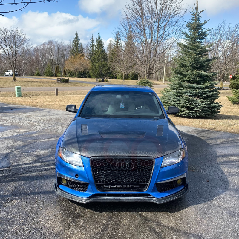 B8 RS4 Honeycomb Grille Quattro Black Frame Black Mesh Black Lower Frame | Audi B8 A4 Non S-Line Sedan, A4 S-Line Sedan, S4 Sedan | Canadian Auto Performance
