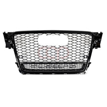 B8 RS4 Honeycomb Grille Quattro Black Frame Black Mesh Black Lower Frame | Audi B8 A4 Non S-Line Sedan, A4 S-Line Sedan, S4 Sedan | Canadian Auto Performance