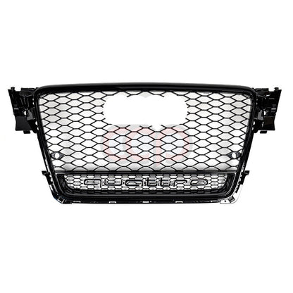 B8 RS4 Honeycomb Grille Quattro Black Frame Black Mesh Black Lower Frame | Audi B8 A4 Non S-Line Sedan, A4 S-Line Sedan, S4 Sedan | Canadian Auto Performance