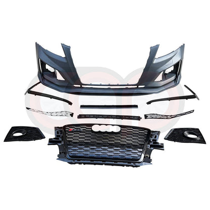 8R B8 Front Bumper B8 RS RSQ5 Style B8 RSQ5 Grille Black Frame Black Mesh | Audi 8R Q5, SQ5 | Canadian Auto Performance