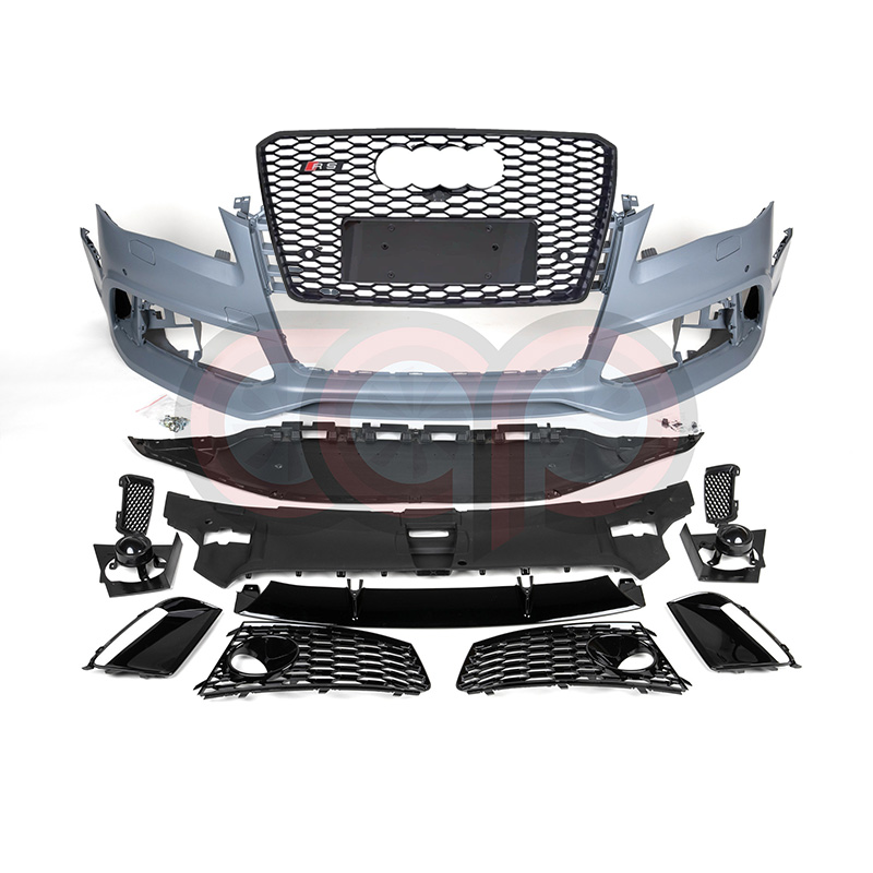 D4 Front Bumper RS8 Bumper RS8 Style Black Frame Black Mesh Yes Front Camera | Audi D4 A8, S8 | Canadian Auto Performance