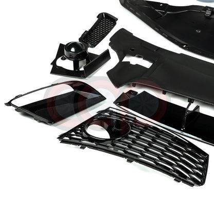 D4 Front Bumper RS8 Bumper RS8 Style Black Frame Black Mesh Yes Front Camera | Audi D4 A8, S8 | Canadian Auto Performance
