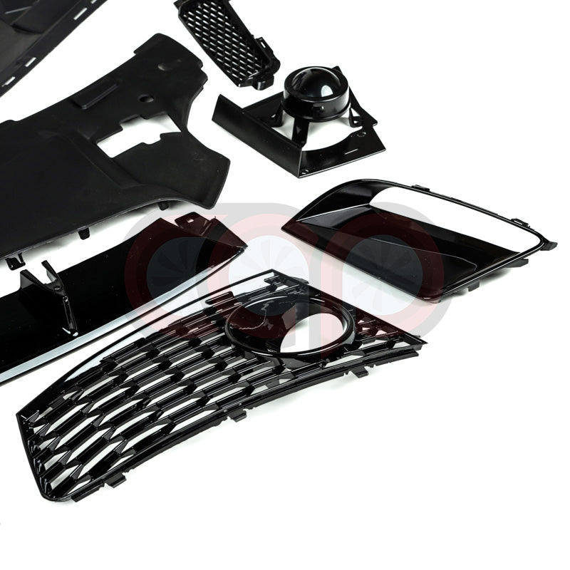 D4 Front Bumper RS8 Bumper RS8 Style Black Frame Black Mesh Yes Front Camera | Audi D4 A8, S8 | Canadian Auto Performance