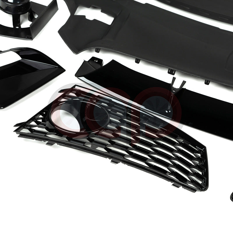D4 Front Bumper RS8 Bumper RS8 Style Black Frame Black Mesh Yes Front Camera | Audi D4 A8, S8 | Canadian Auto Performance