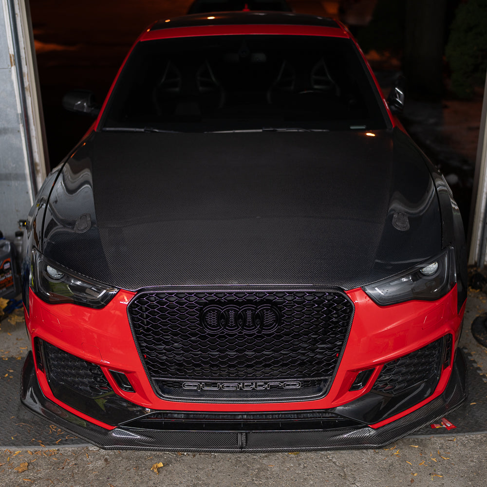 B8.5 Dry Carbon Front Lip B9 Style | Audi B8.5 A5, S5 Equipped with CAP RS5 Bumper V2 | Canadian Auto Performance