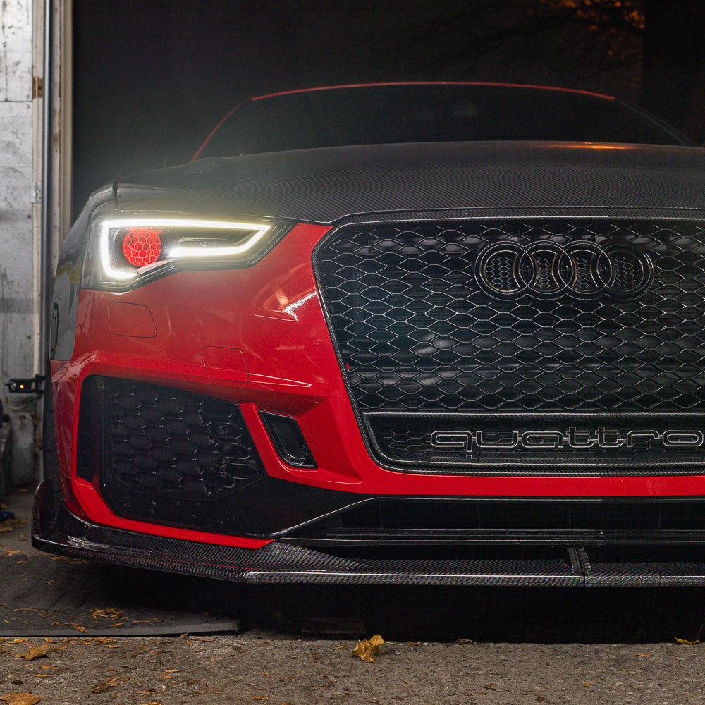 B8.5 Dry Carbon Front Lip B9 Style | Audi B8.5 A5, S5 Equipped with CAP RS5 Bumper V2 | Canadian Auto Performance