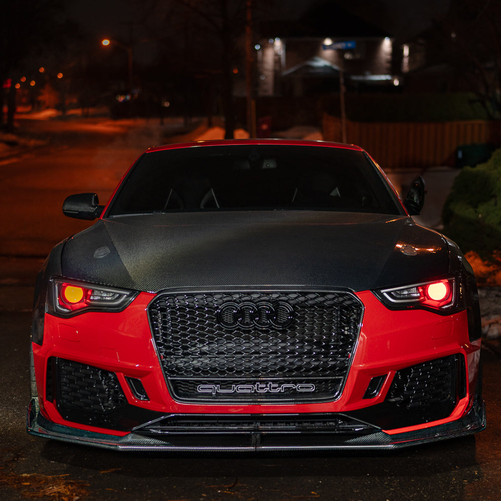 B8.5 Dry Carbon Front Lip B9 Style | Audi B8.5 A5, S5 Equipped with CAP RS5 Bumper V2 | Canadian Auto Performance
