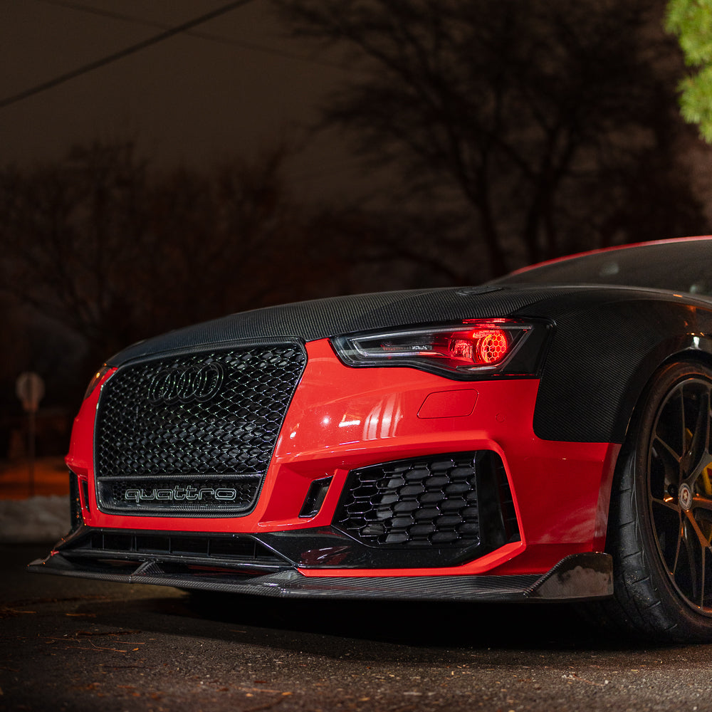 B8.5 Dry Carbon Front Lip B9 Style | Audi B8.5 A5, S5 Equipped with CAP RS5 Bumper V2 | Canadian Auto Performance