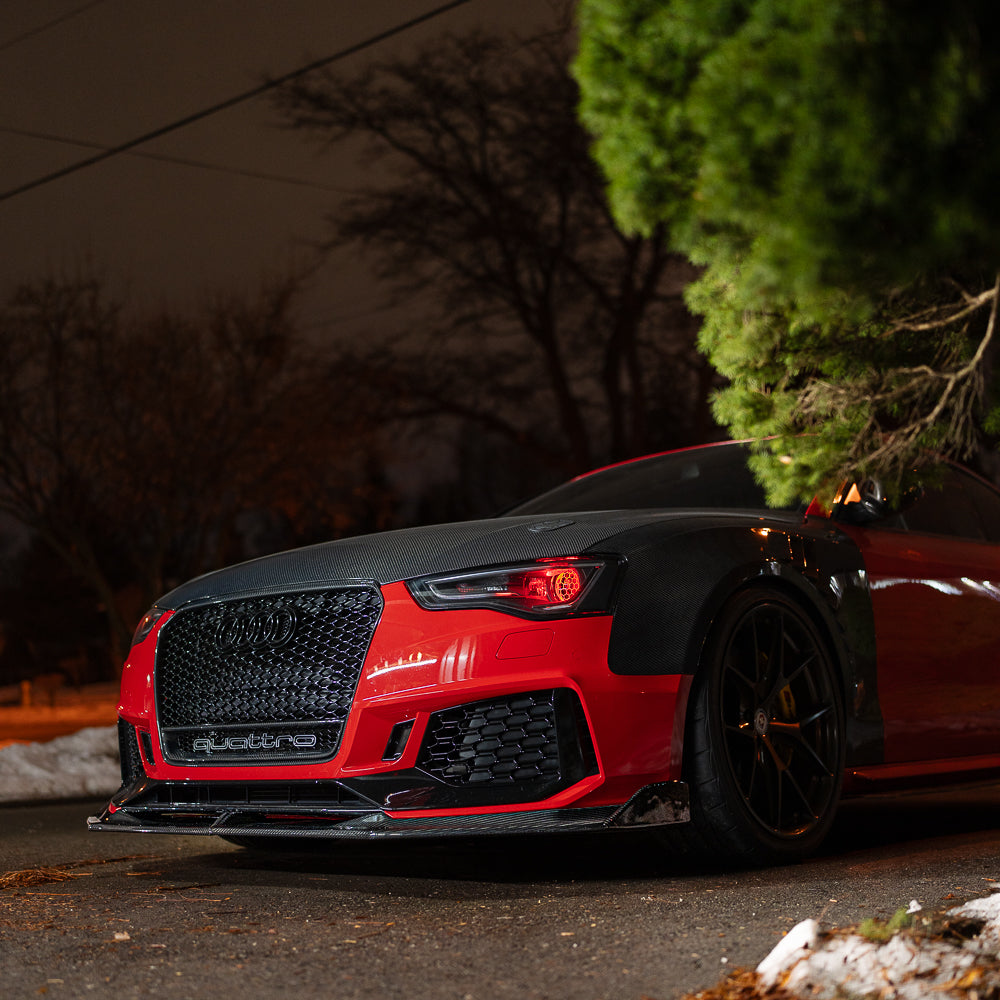 B8.5 Dry Carbon Front Lip B9 Style | Audi B8.5 A5, S5 Equipped with CAP RS5 Bumper V2 | Canadian Auto Performance