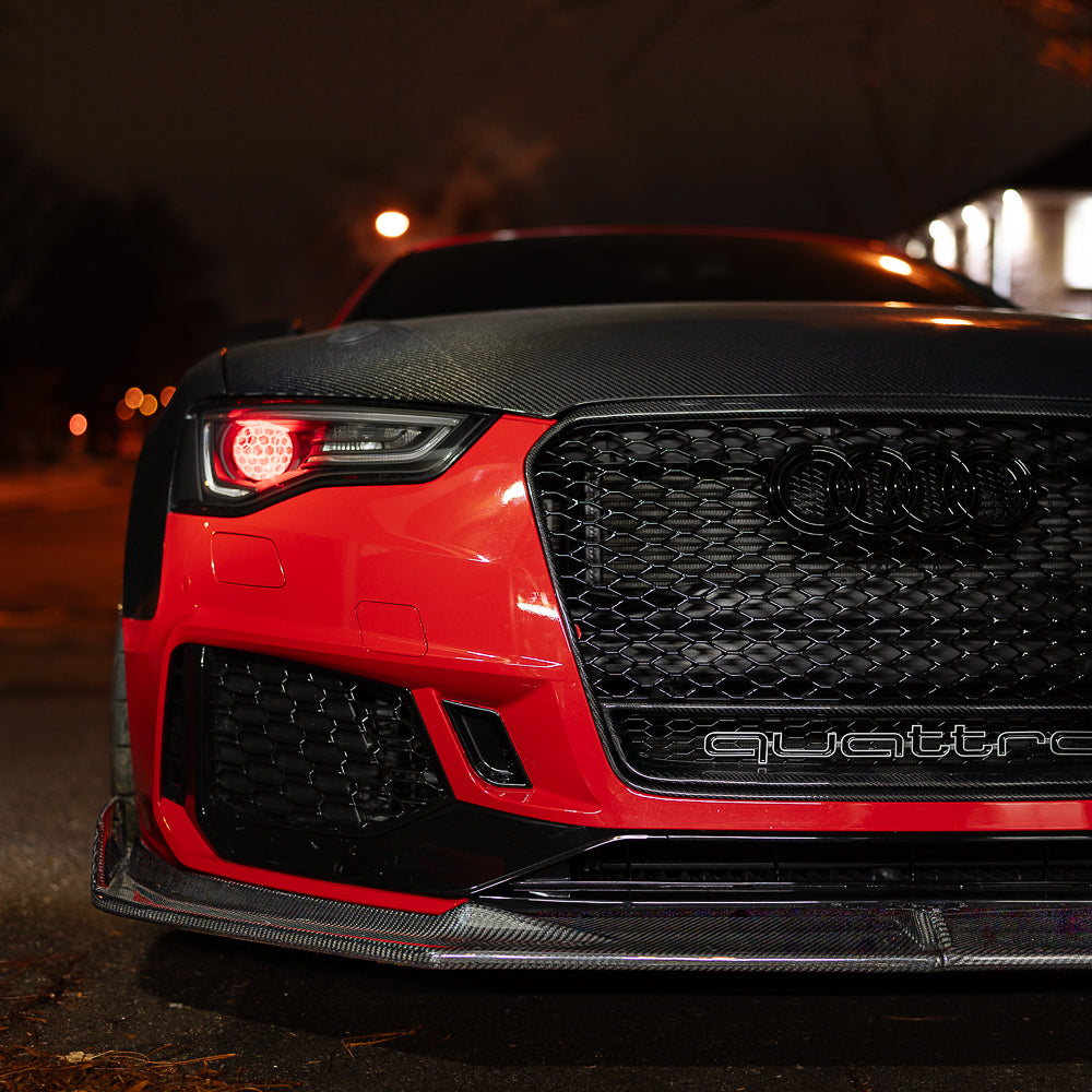 B8.5 Dry Carbon Front Lip B9 Style | Audi B8.5 A5, S5 Equipped with CAP RS5 Bumper V2 | Canadian Auto Performance