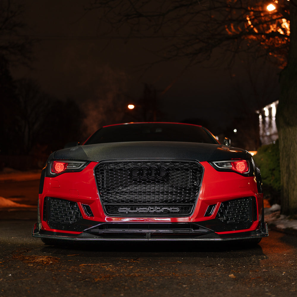 B8.5 Dry Carbon Front Lip B9 Style | Audi B8.5 A5, S5 Equipped with CAP RS5 Bumper V2 | Canadian Auto Performance