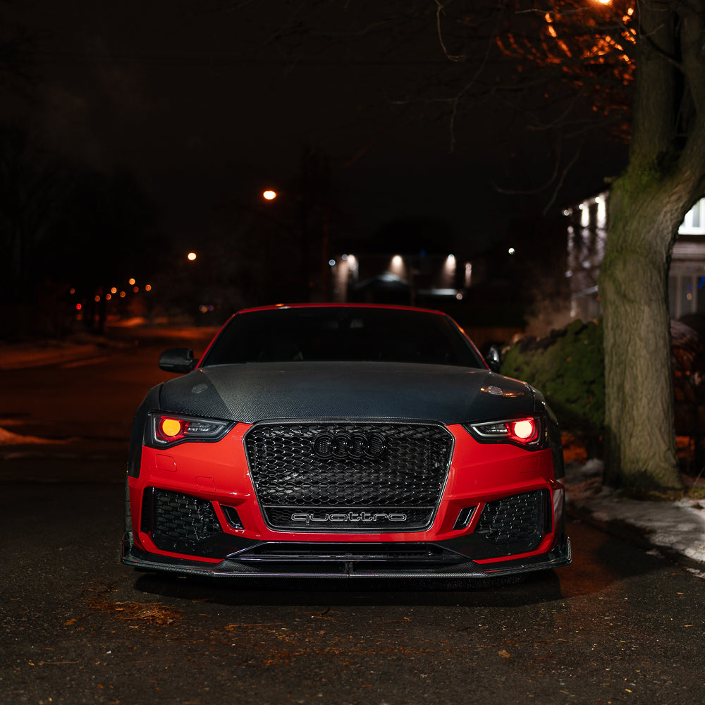 B8.5 Dry Carbon Front Lip B9 Style | Audi B8.5 A5, S5 Equipped with CAP RS5 Bumper V2 | Canadian Auto Performance