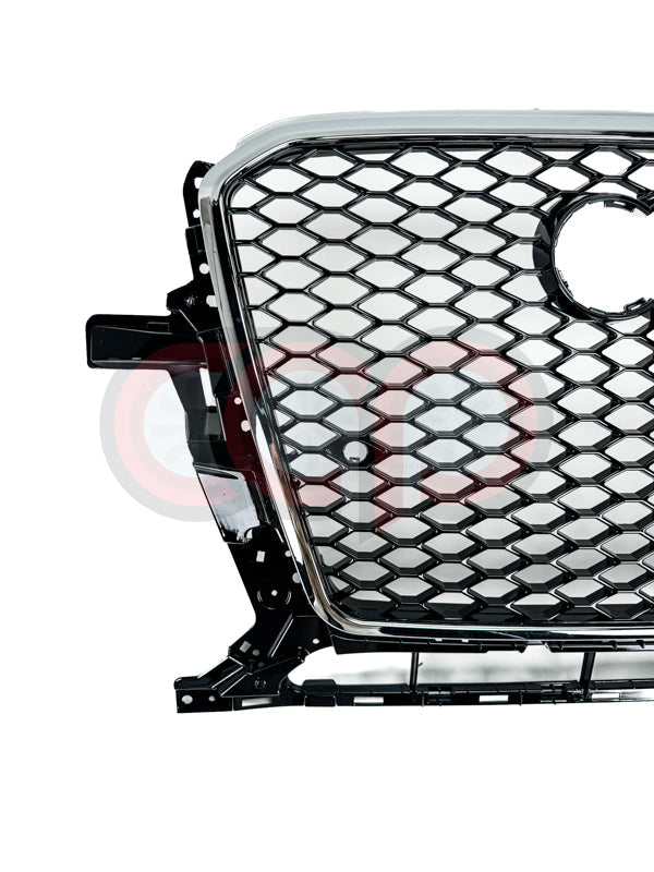 8R.5/B8.5 RSQ5 Honeycomb Chrome Frame Grille Chrome Frame Black Honeycomb Mesh | Audi 8R.5/B8.5 Q5 Non S-Line, Q5 S-Line, SQ5 | Canadian Auto Performance