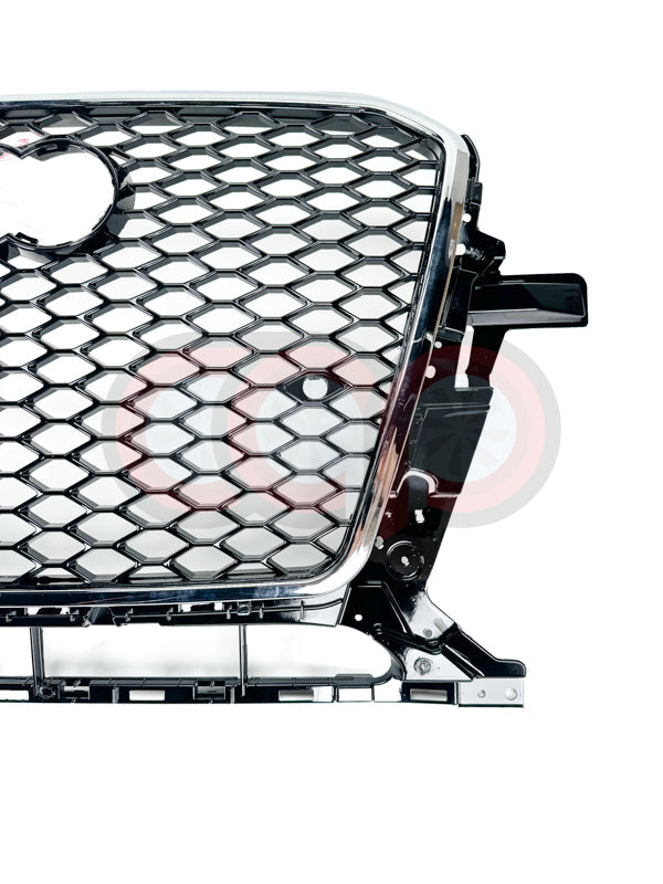 8R.5/B8.5 RSQ5 Honeycomb Chrome Frame Grille Chrome Frame Black Honeycomb Mesh | Audi 8R.5/B8.5 Q5 Non S-Line, Q5 S-Line, SQ5 | Canadian Auto Performance