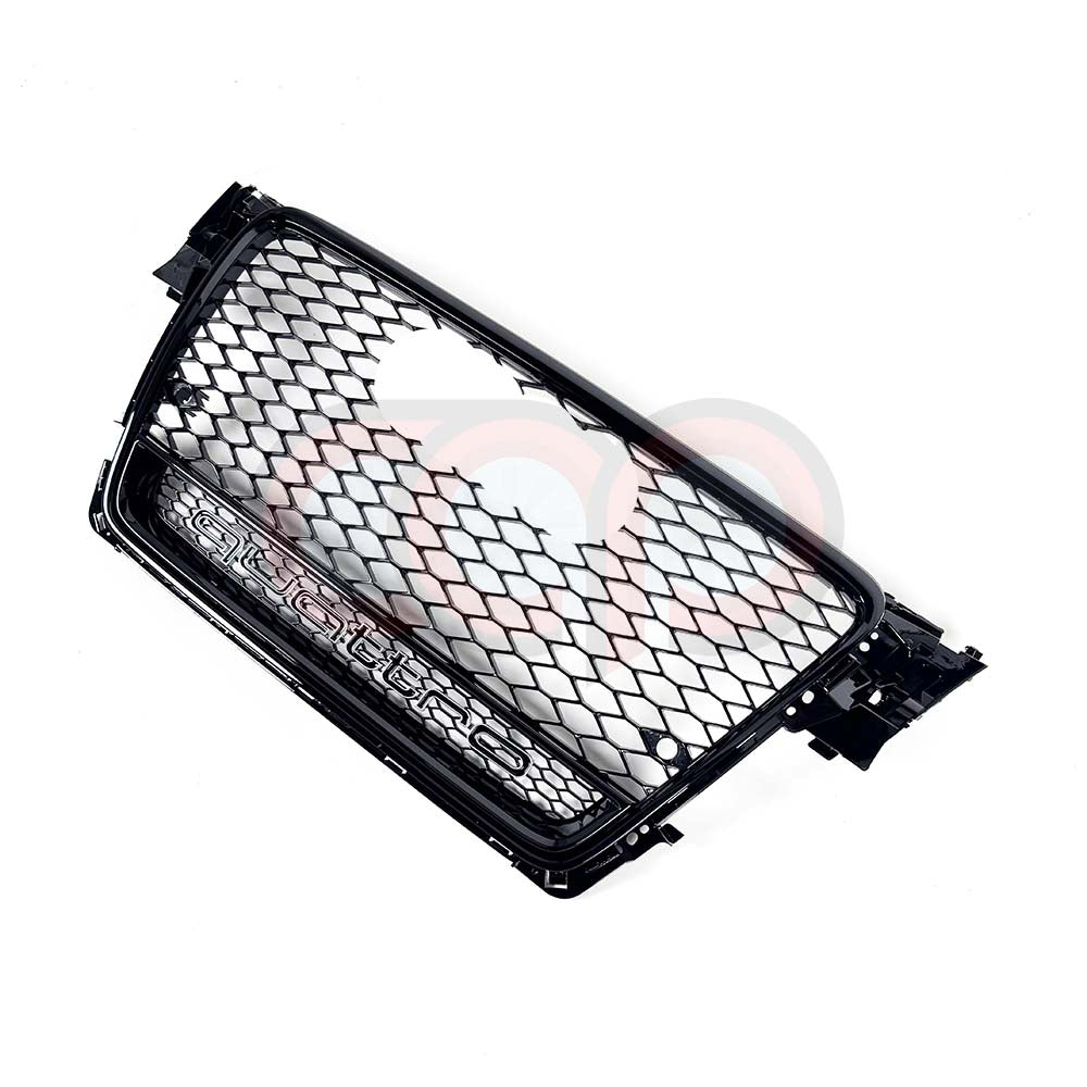 B8 RS4 Honeycomb Grille Quattro Black Frame Black Mesh Black Lower Frame | Audi B8 A4 Non S-Line Sedan, A4 S-Line Sedan, S4 Sedan | Canadian Auto Performance