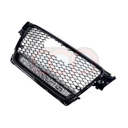 B8 RS4 Honeycomb Grille Quattro Black Frame Black Mesh Black Lower Frame | Audi B8 A4 Non S-Line Sedan, A4 S-Line Sedan, S4 Sedan | Canadian Auto Performance