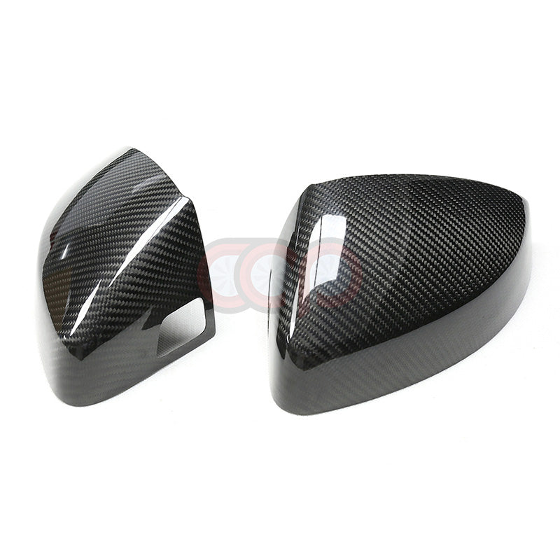 8V/8V.5 Dry Carbon Fiber Stick On Mirror Covers Pair Side Assist Stick-On | Audi 8V/8V.5 A3, S3, RS3 | Canadian Auto Performance