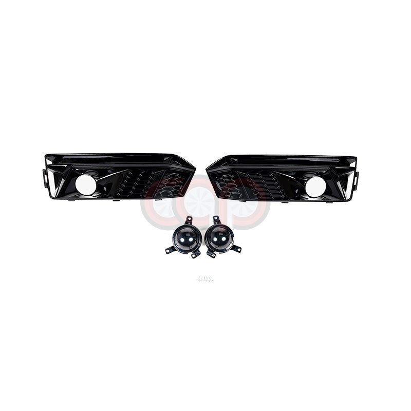 B9 RS4 RS Fog Grilles V1 Black Black Trim | Audi B9 A4 S-Line, S4 | Canadian Auto Performance