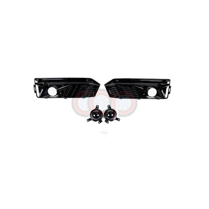 B9 RS4 RS Fog Grilles V1 Black Black Trim | Audi B9 A4 S-Line, S4 | Canadian Auto Performance