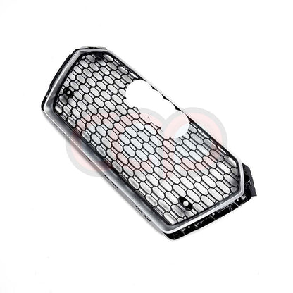 RS4 Honeycomb Silver Frame Grille | Audi B9 A4 Non S-Line, A4 S-Line, S4 | Canadian Auto Performance