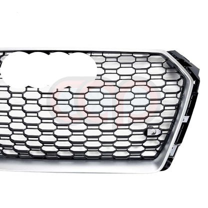 RS4 Honeycomb Silver Frame Grille | Audi B9 A4 Non S-Line, A4 S-Line, S4 | Canadian Auto Performance