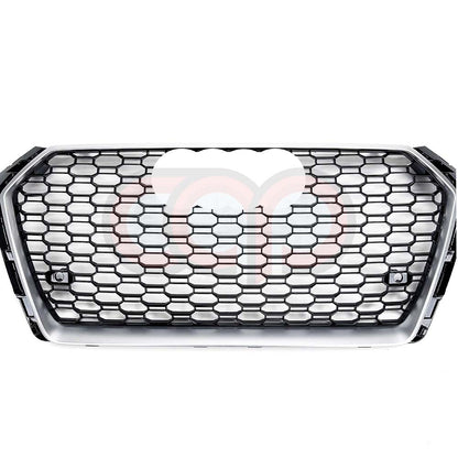 RS4 Honeycomb Silver Frame Grille | Audi B9 A4 Non S-Line, A4 S-Line, S4 | Canadian Auto Performance