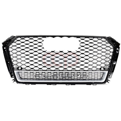 B9 RS4 Honeycomb Lower Frame Grille Quattro Silver Frame | Audi B9 A4 Non S-Line, A4 S-Line, S4 | Canadian Auto Performance