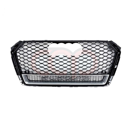 B9 RS4 Honeycomb Lower Frame Grille Quattro Silver Frame | Audi B9 A4 Non S-Line, A4 S-Line, S4 | Canadian Auto Performance