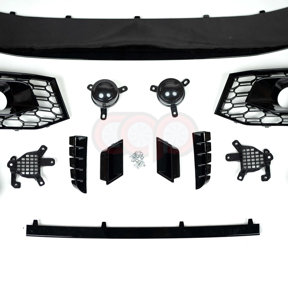 B9 Front Bumper RS4 Bumper V1 Both Styles Included Non-ACC | Audi B9 A4 Non S-Line, A4 S-Line, S4 | Canadian Auto Performance