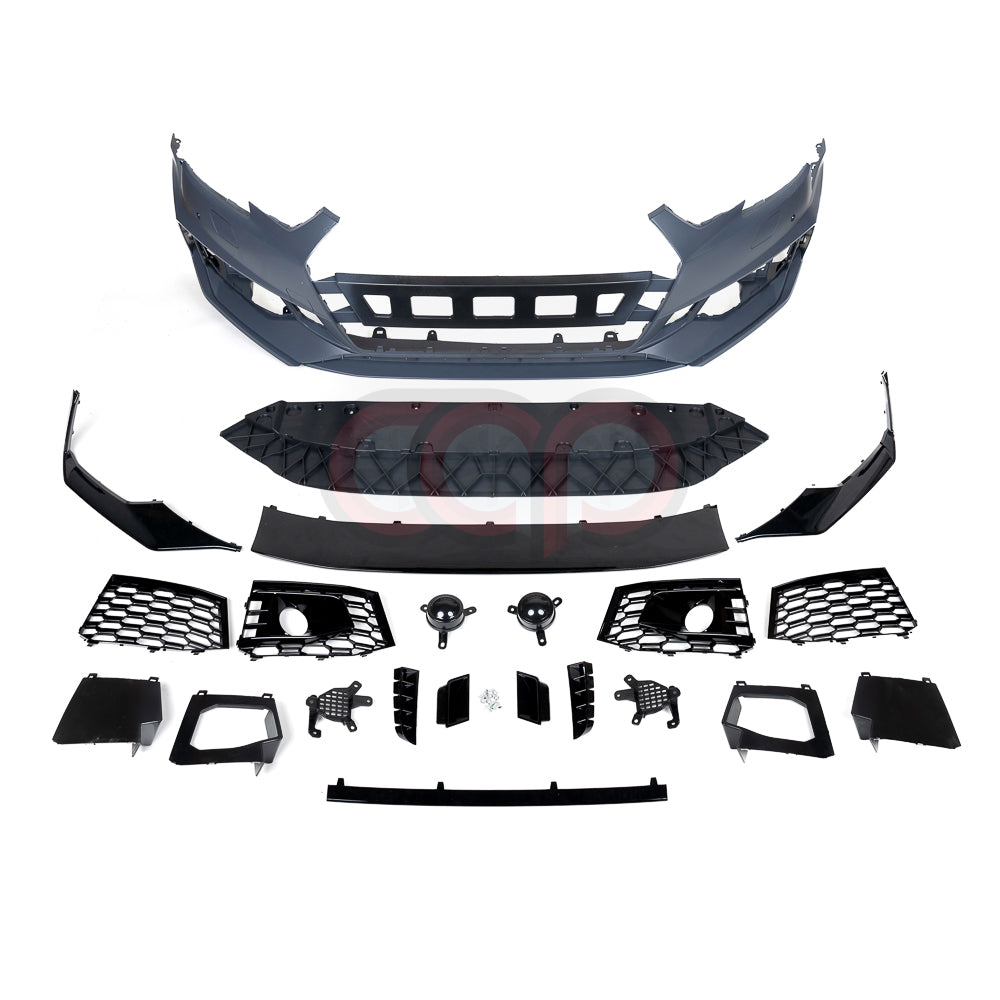 B9 Front Bumper RS4 Bumper V1 Both Styles Included Non-ACC | Audi B9 A4 Non S-Line, A4 S-Line, S4 | Canadian Auto Performance