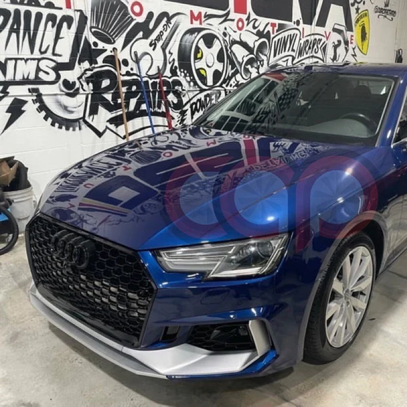 B9 Front Bumper RS4 Bumper V2 RS4 Grille Black Frame Black Mesh Both Styles Included Non-ACC | Audi B9 A4, S4 | Canadian Auto Performance