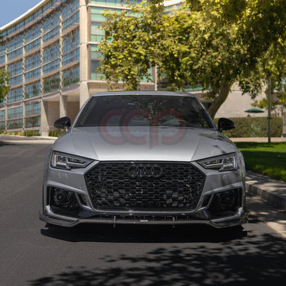 B9 Front Bumper RS4 Bumper V2 RS4 Grille Black Frame Black Mesh Both Styles Included Non-ACC | Audi B9 A4, S4 | Canadian Auto Performance