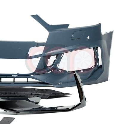 B9 Front Bumper RS4 Bumper V2 RS4 Grille Black Frame Black Mesh Both Styles Included Non-ACC | Audi B9 A4, S4 | Canadian Auto Performance