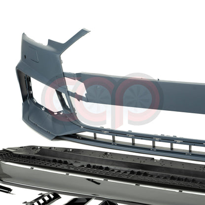 B9 Front Bumper RS4 Bumper V2 RS4 Grille Black Frame Black Mesh Both Styles Included Non-ACC | Audi B9 A4, S4 | Canadian Auto Performance