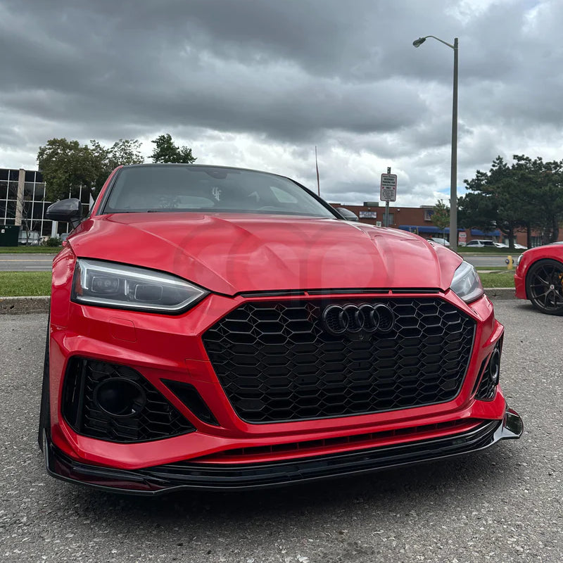 B9 B9.5 Style Front Gloss Black Front Lip | Audi B9 A5, S5 Equipped with CAP RS5 Bumper V3 | Canadian Auto Performance