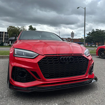 B9 B9.5 Style Front Gloss Black Front Lip | Audi B9 A5, S5 Equipped with CAP RS5 Bumper V3 | Canadian Auto Performance