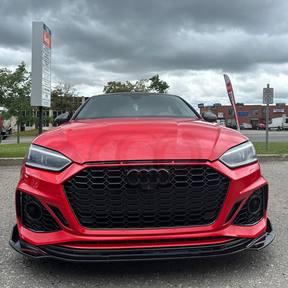B9 B9.5 Style Front Gloss Black Front Lip | Audi B9 A5, S5 Equipped with CAP RS5 Bumper V3 | Canadian Auto Performance