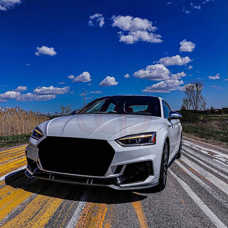 B9 Front Bumper RS5 Bumper V2 RS5 Grille Black Frame Black Mesh Both Styles Included Non-ACC | Audi B9 A5, S5 | Canadian Auto Performance