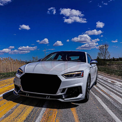 B9 Front Bumper RS5 Bumper V2 RS5 Grille Black Frame Black Mesh Both Styles Included Non-ACC | Audi B9 A5, S5 | Canadian Auto Performance