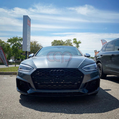 B9 Front Bumper RS5 Bumper V2 RS5 Grille Black Frame Black Mesh Both Styles Included Non-ACC | Audi B9 A5, S5 | Canadian Auto Performance