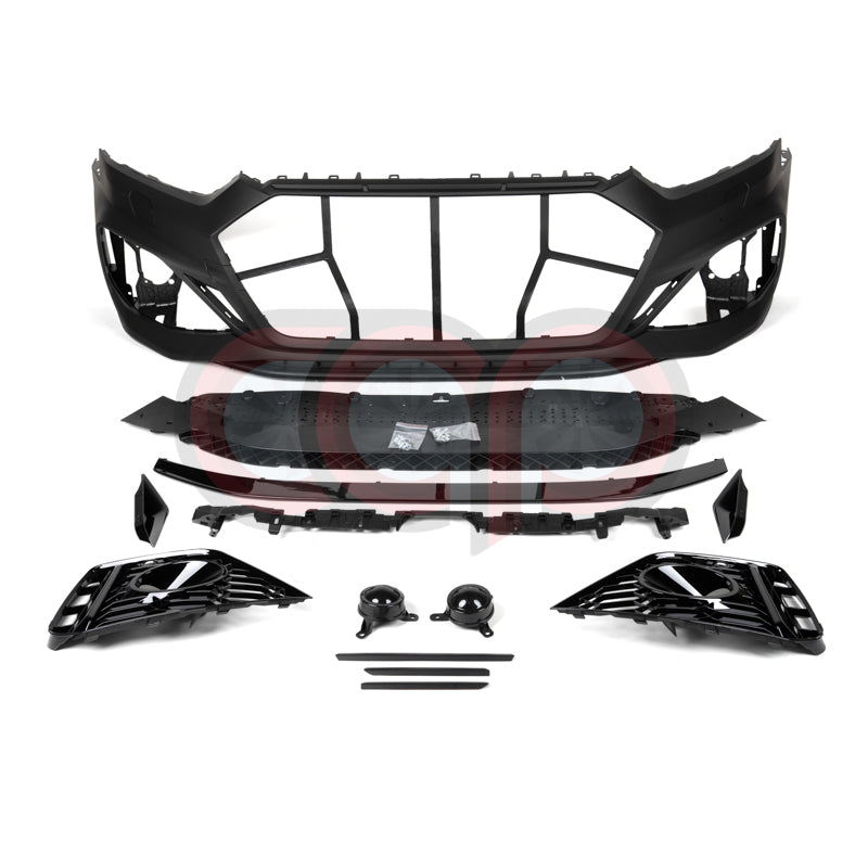 B9 Front Bumper 2023 B9.5 RS5 Bumper V3 B9.5 RS5 Style Grille Black Fame Black Mesh Both Styles Included Non-ACC | Audi B9 A5, S5 | Canadian Auto Performance