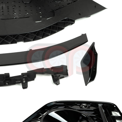 B9 Front Bumper 2023 B9.5 RS5 Bumper V3 B9.5 RS5 Style Grille Black Fame Black Mesh Both Styles Included Non-ACC | Audi B9 A5, S5 | Canadian Auto Performance