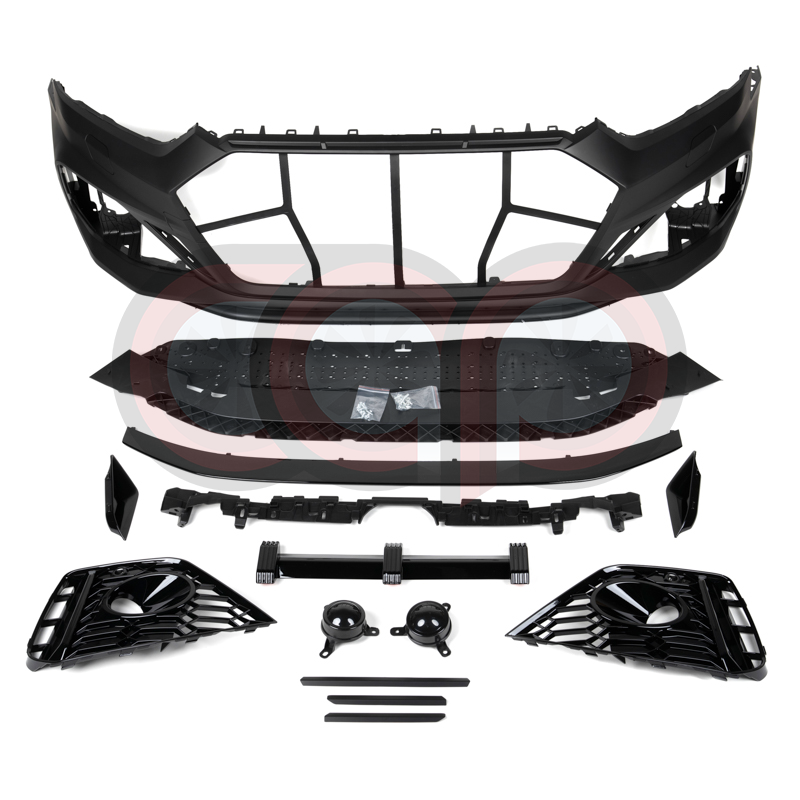 B9 Front Bumper 2023 B9.5 RS5 Bumper V3 B9.5 RS5 Style Grille Black Fame Black Mesh Both Styles Included Non-ACC | Audi B9 A5, S5 | Canadian Auto Performance