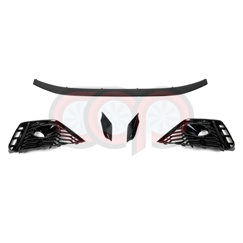 B9 Front Bumper 2023 B9.5 RS5 Bumper V3 B9.5 RS5 Style Grille Black Fame Black Mesh Both Styles Included Non-ACC | Audi B9 A5, S5 | Canadian Auto Performance